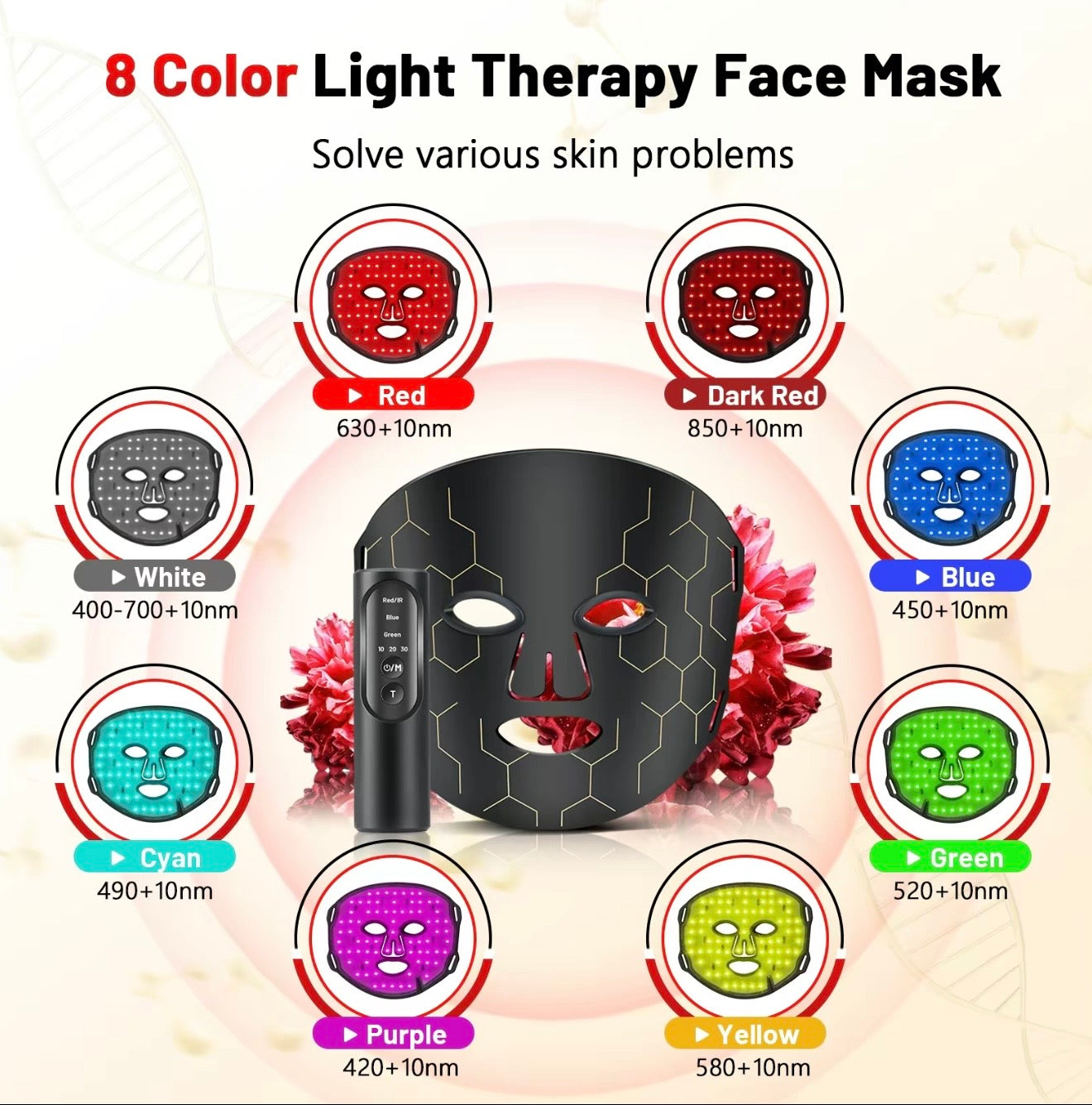 Red Light Therapy Face Mask